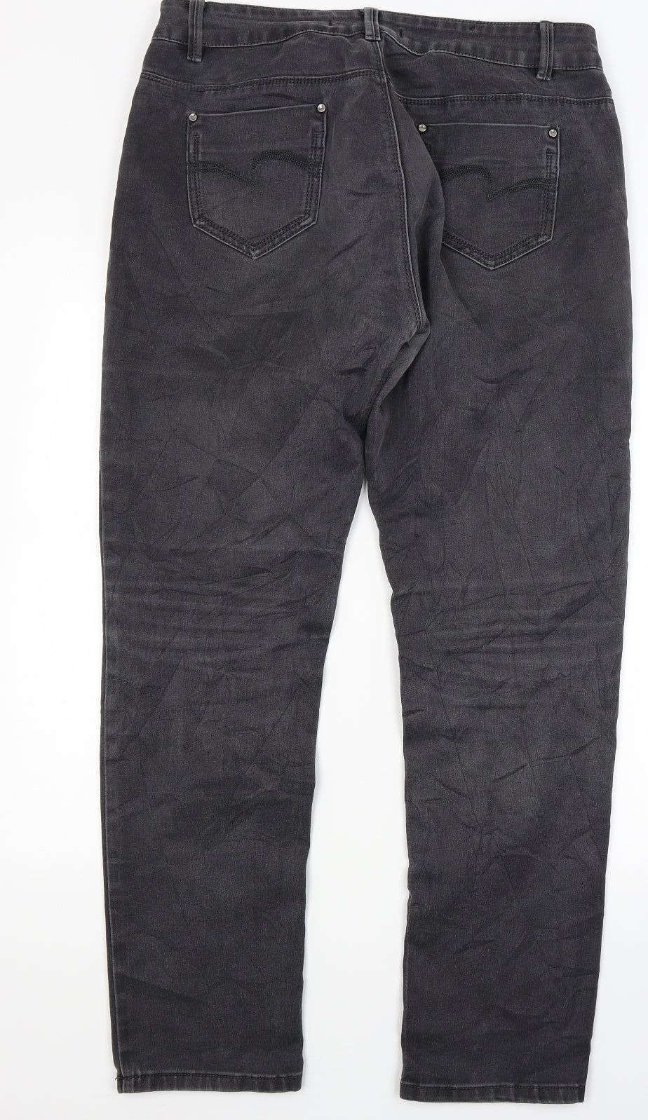 Womens UK Size 33 in Yazz Collection Regular Fit Straight Grey Jeans