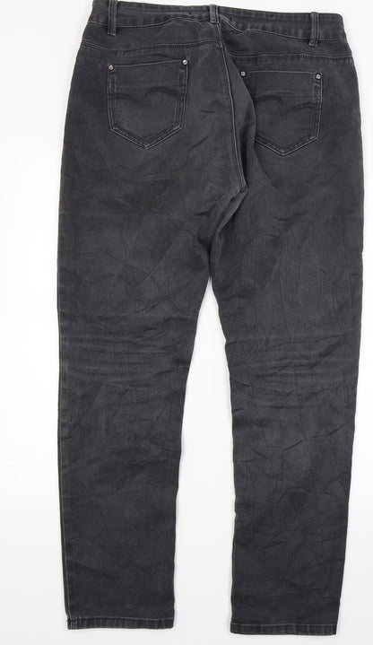 Womens UK Size 33 in Yazz Collection Regular Fit Straight Grey Jeans