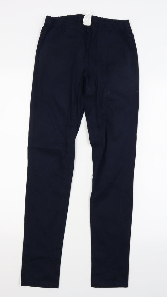 Womens UK Size XS Pieces Regular Fit  Blue Trousers