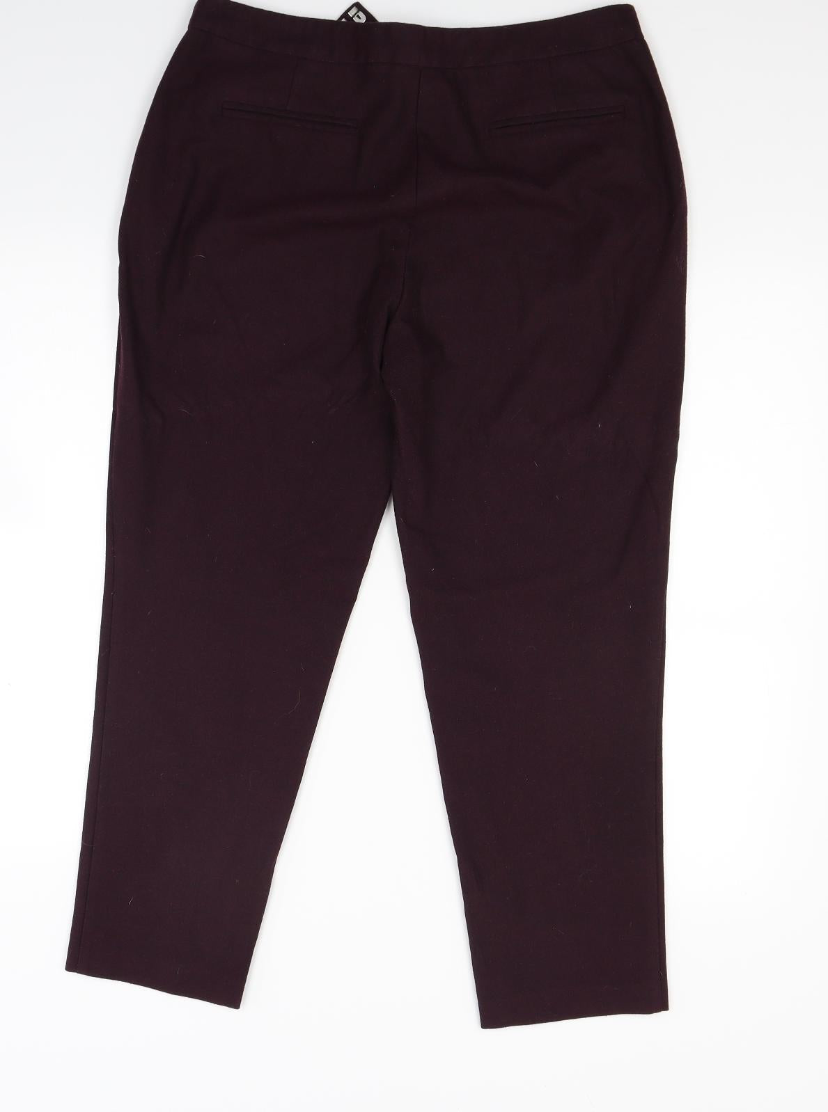 Womens UK Size 12 ASOS Regular Fit  Red Trousers