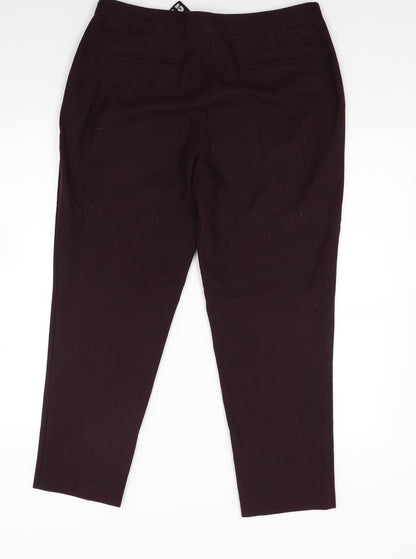 Womens UK Size 12 ASOS Regular Fit  Red Trousers