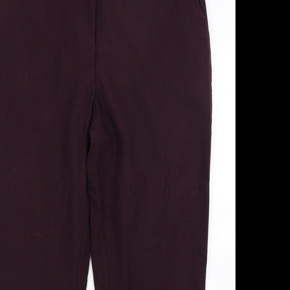 Womens UK Size 12 ASOS Regular Fit  Red Trousers