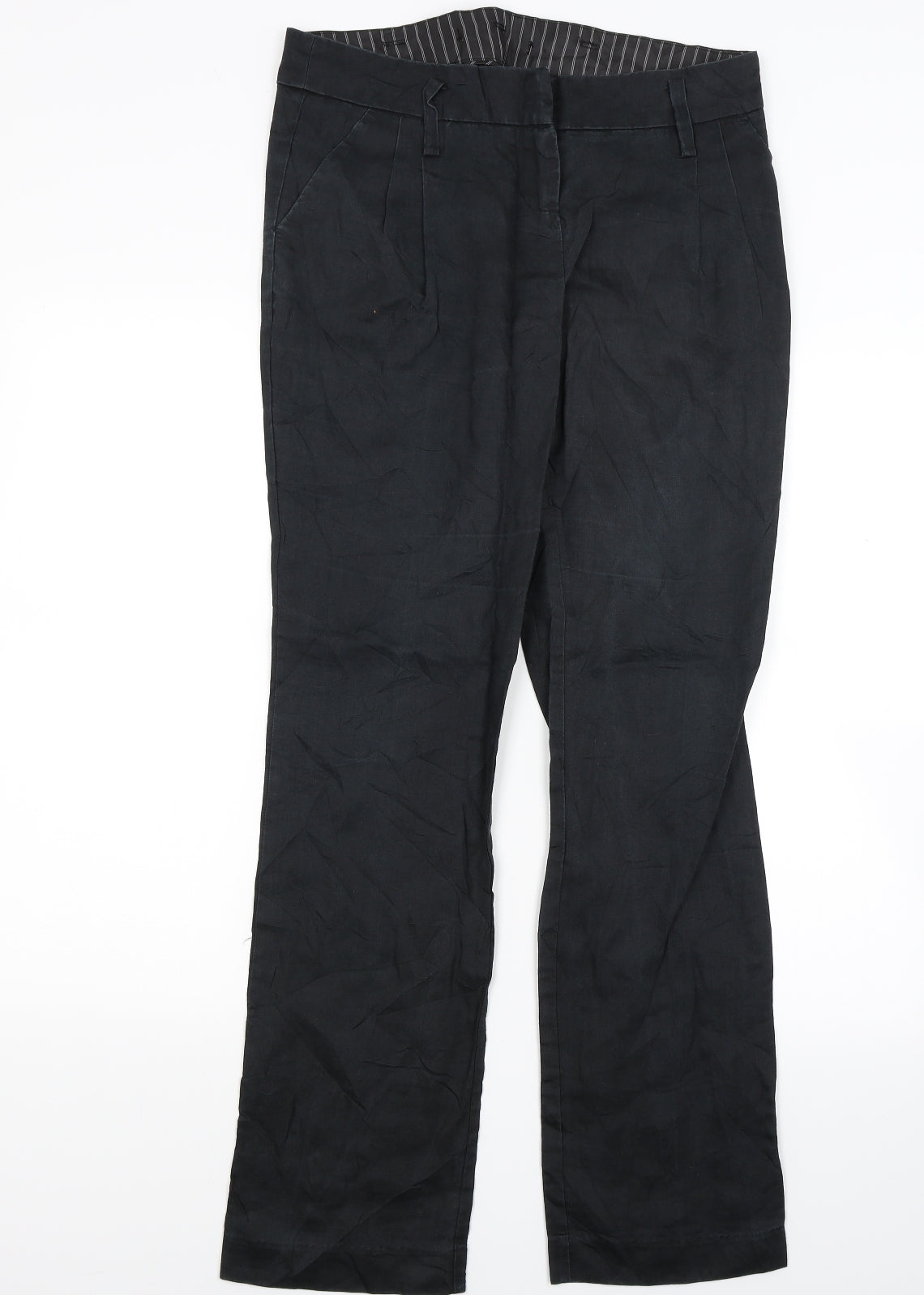 Womens UK Size 30 in Preworn Regular Fit  Black Trousers