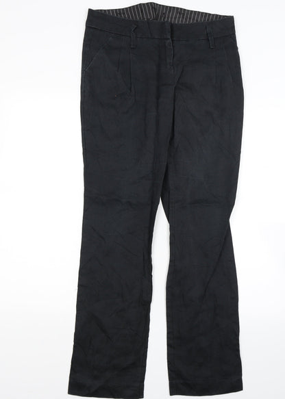Womens UK Size 30 in Preworn Regular Fit  Black Trousers