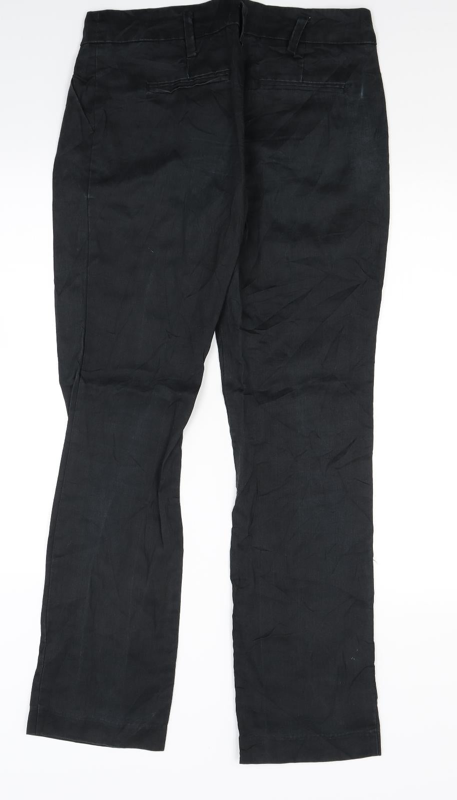 Womens UK Size 30 in Preworn Regular Fit  Black Trousers