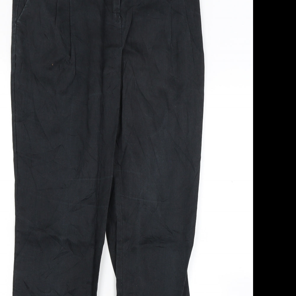 Womens UK Size 30 in Preworn Regular Fit  Black Trousers