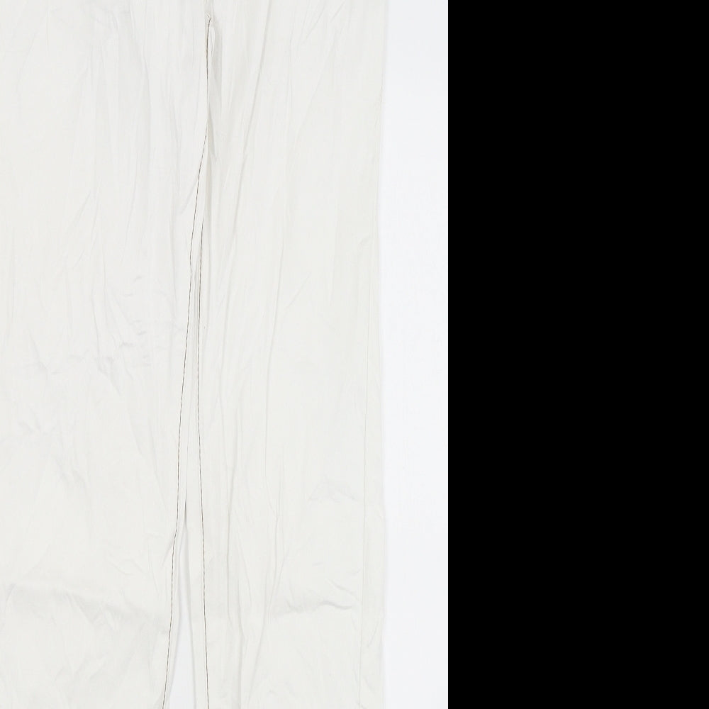 ESMARA Womens White  Denim Straight Jeans Size 12 L28 in