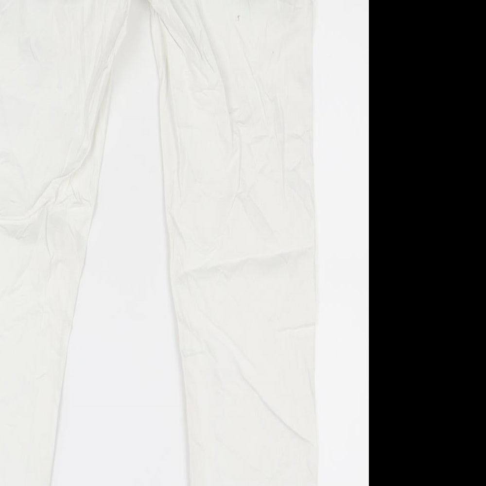 ESMARA Womens White  Denim Straight Jeans Size 12 L28 in