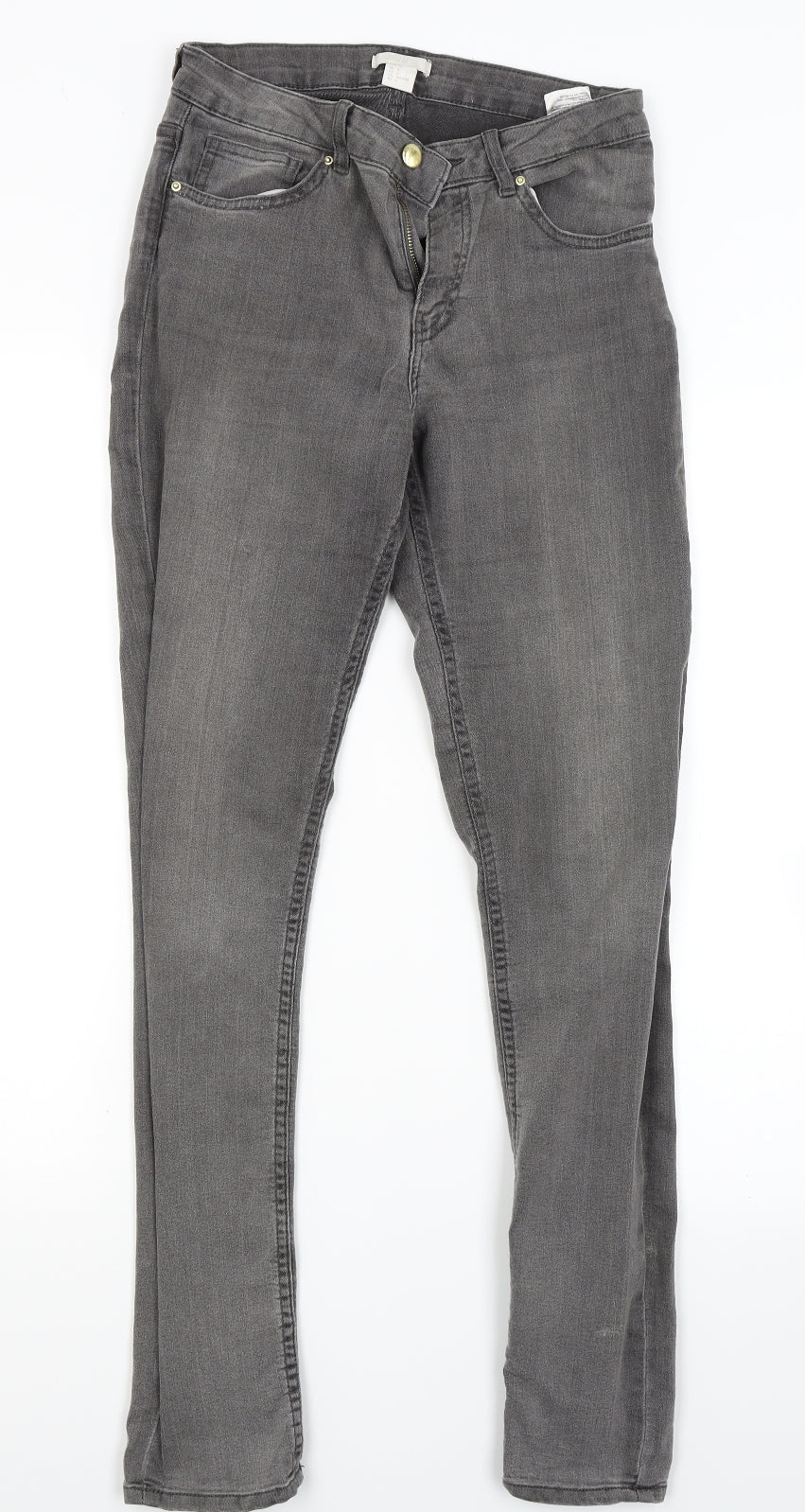 Womens UK Size 8 H&M Regular Fit Skinny Grey Jeans