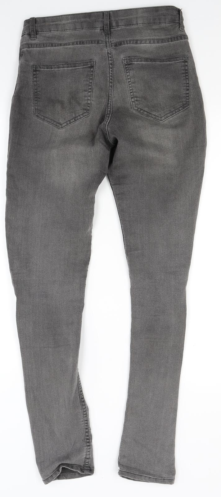 Womens UK Size 8 H&M Regular Fit Skinny Grey Jeans