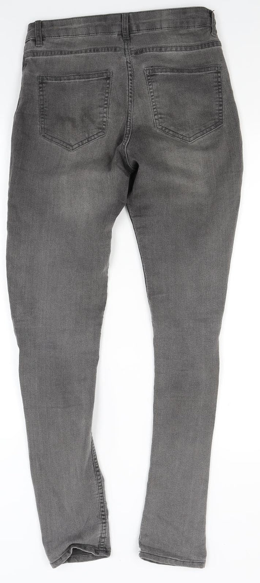Womens UK Size 8 H&M Regular Fit Skinny Grey Jeans
