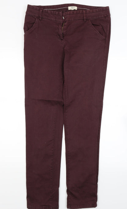 Womens UK Size 12 Papaya Regular Fit Skinny Red Jeans