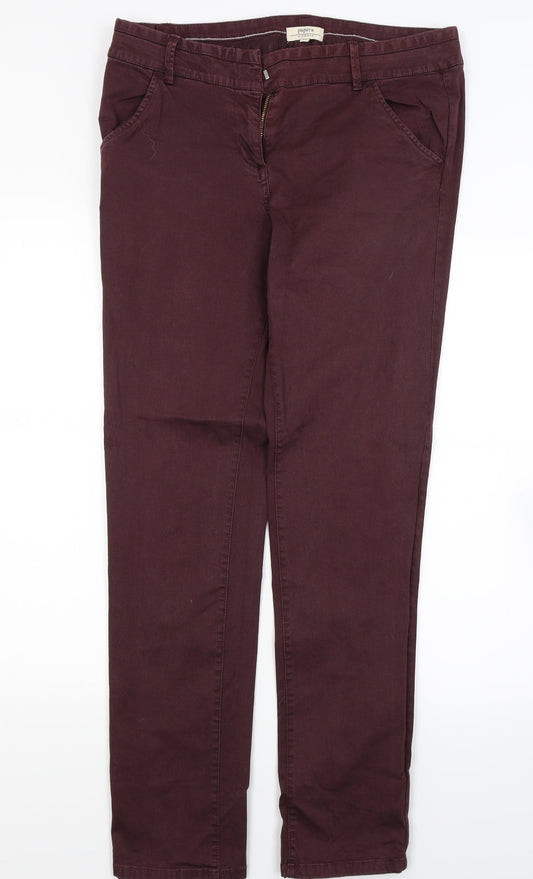 Womens UK Size 12 Papaya Regular Fit Skinny Red Jeans