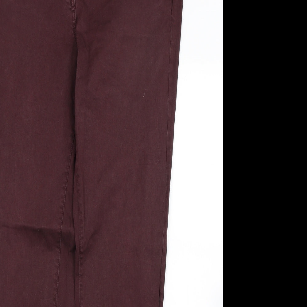Womens UK Size 12 Papaya Regular Fit Skinny Red Jeans