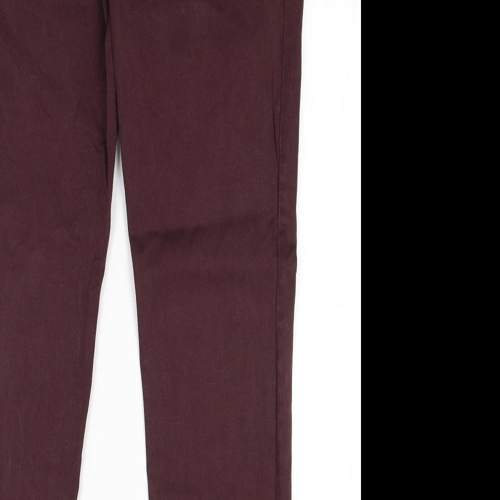 Womens UK Size 12 Papaya Regular Fit Skinny Red Jeans