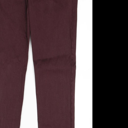 Womens UK Size 12 Papaya Regular Fit Skinny Red Jeans