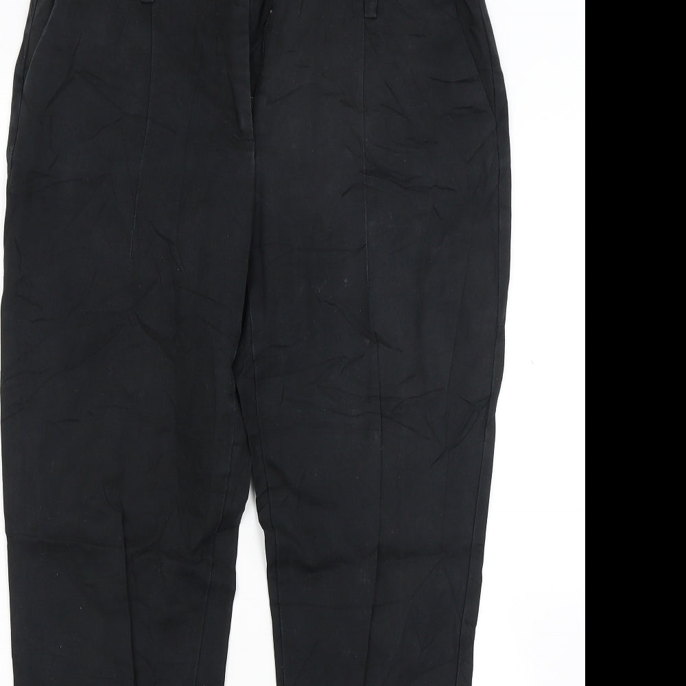 Womens UK Size 10 Preworn Regular Fit  Black Trousers