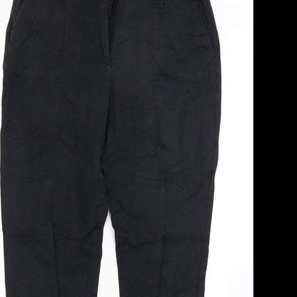 Womens UK Size 10 Preworn Regular Fit  Black Trousers