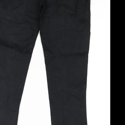 Womens UK Size 10 Preworn Regular Fit  Black Trousers
