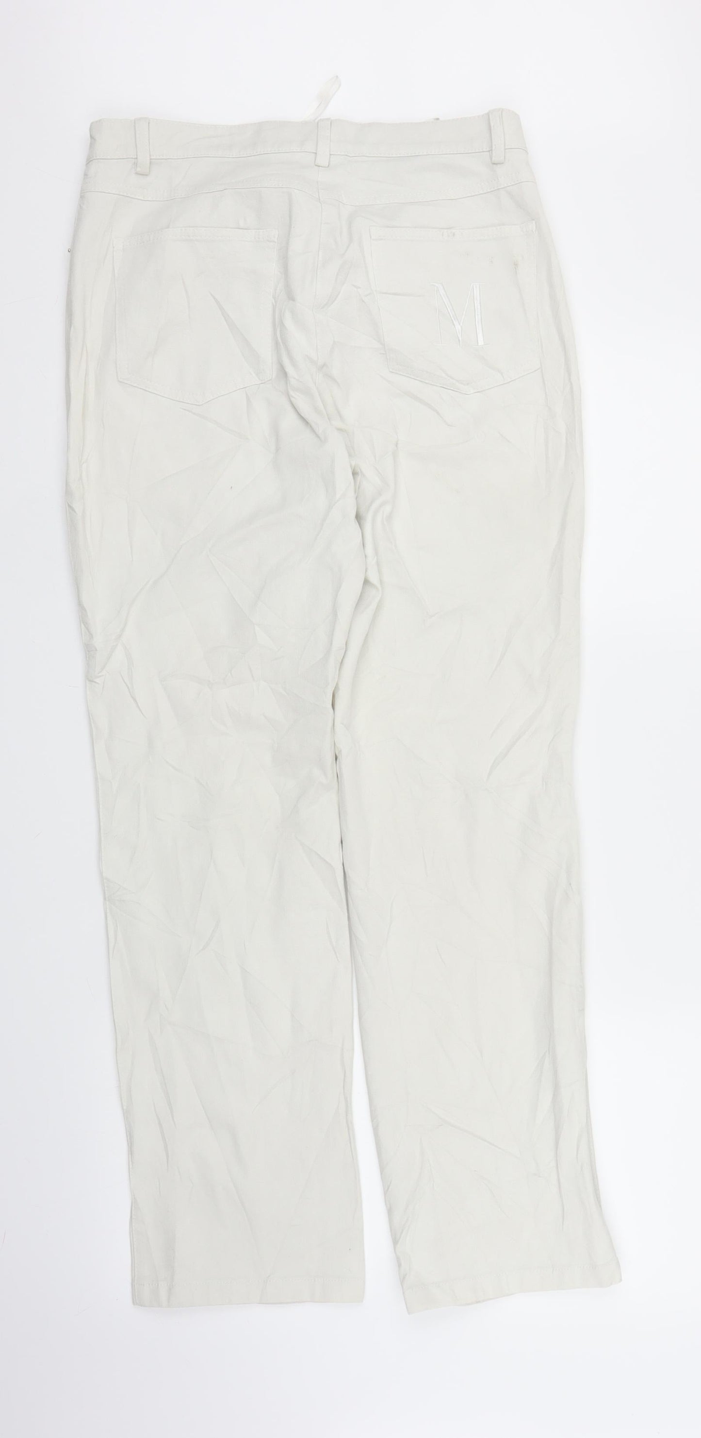 Madeline Womens White   Carpenter Trousers Size 14 L28 in