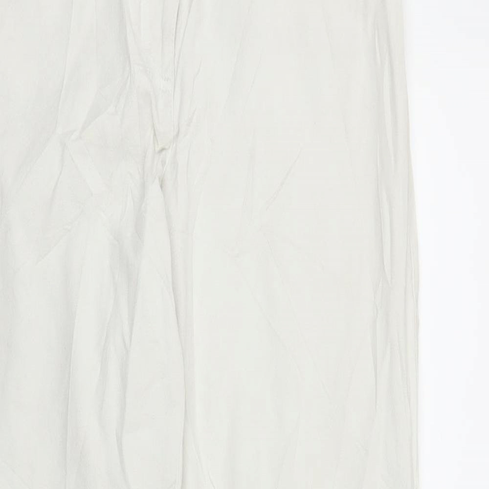 Madeline Womens White   Carpenter Trousers Size 14 L28 in