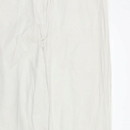 Madeline Womens White   Carpenter Trousers Size 14 L28 in