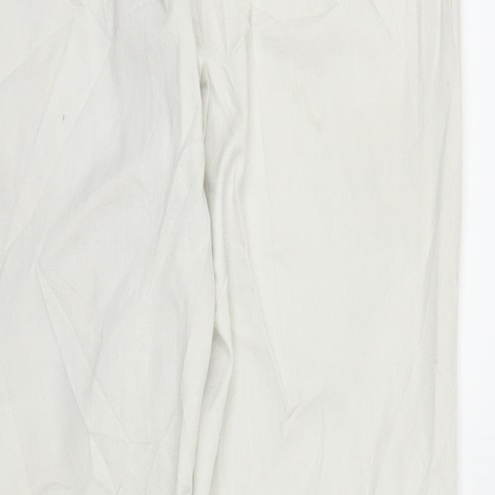 Madeline Womens White   Carpenter Trousers Size 14 L28 in