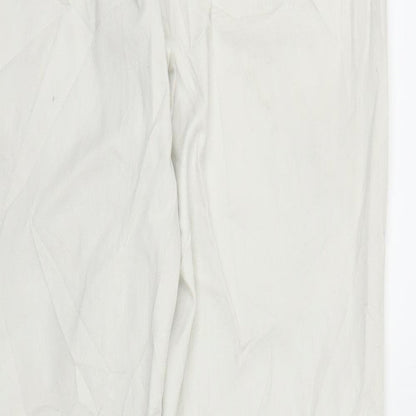 Madeline Womens White   Carpenter Trousers Size 14 L28 in