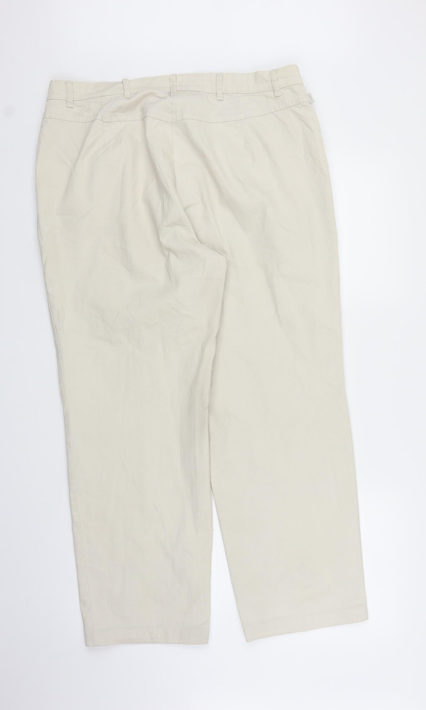 Womens UK Size M ZERRES Regular Fit Capri Beige Trousers