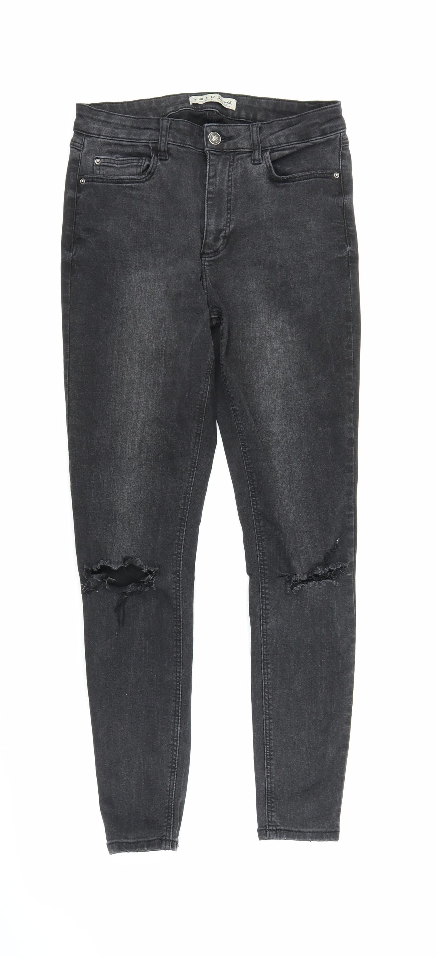 Denim Co Womens Black  Denim Skinny Jeans Size 10 L26 in