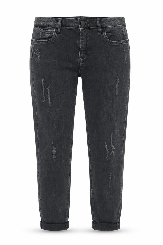 Womens UK Size 10 Denim Co Regular Fit Cropped Black Jeans
