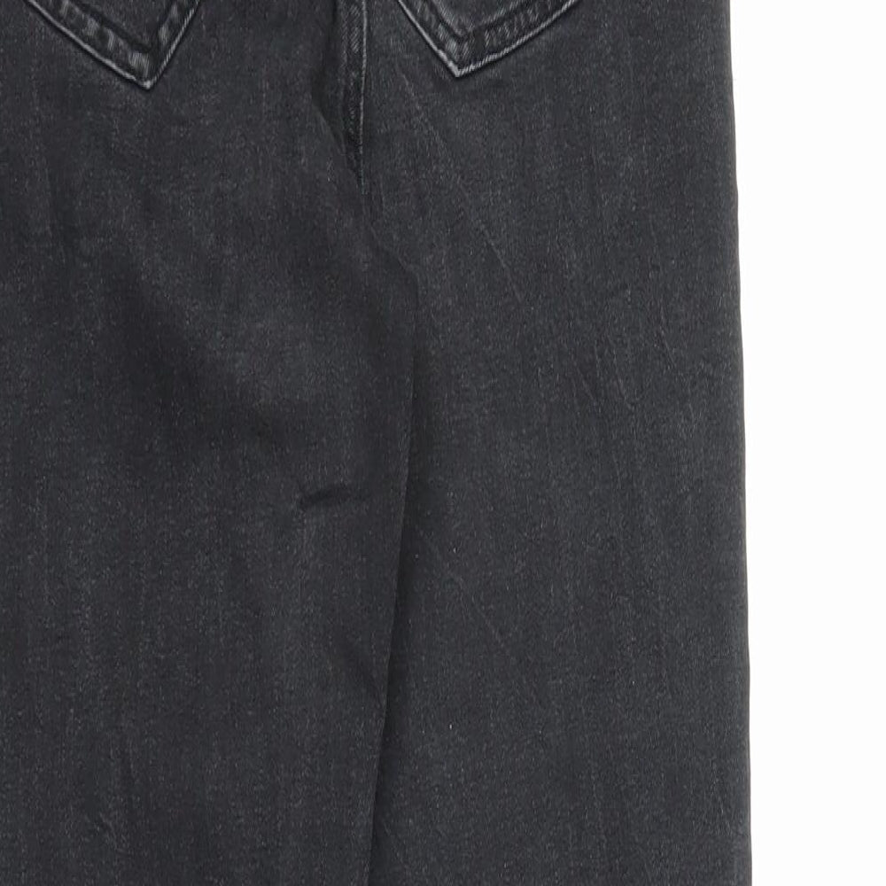 Denim Co Womens Black  Denim Cropped Jeans Size 10 L23 in