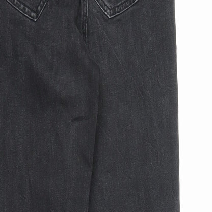 Denim Co Womens Black  Denim Cropped Jeans Size 10 L23 in