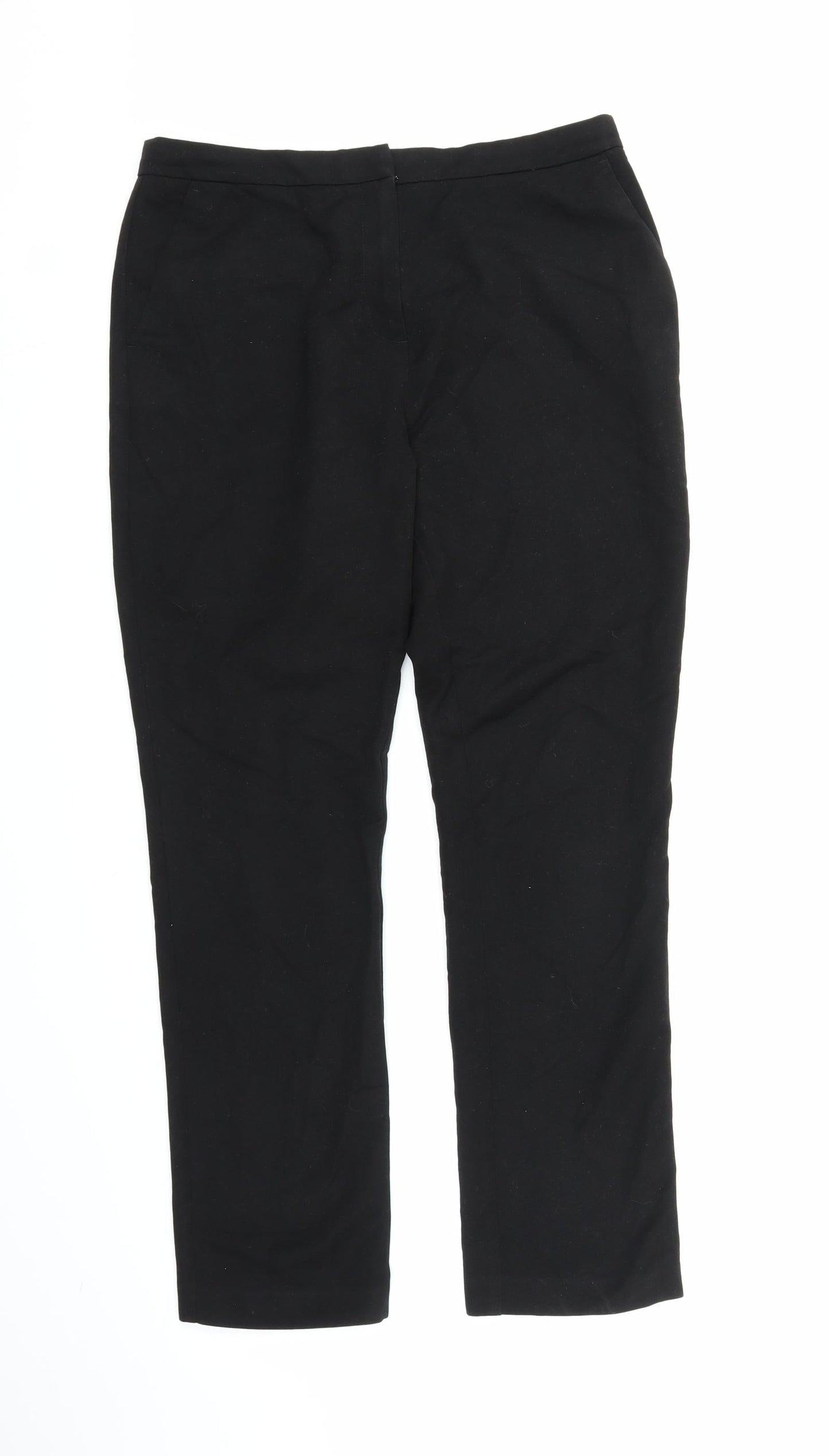 Womens UK Size 12 Papaya Regular Fit  Black Trousers