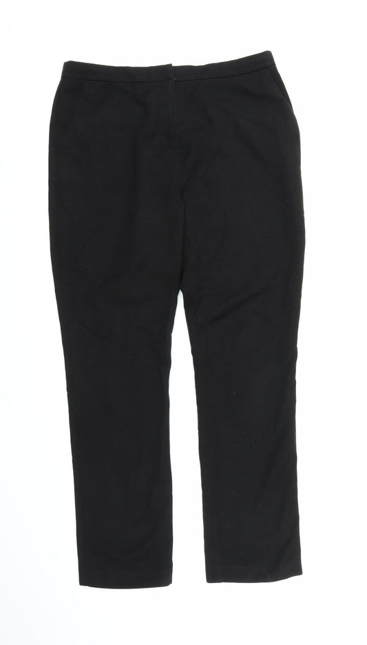 Womens UK Size 12 Papaya Regular Fit  Black Trousers