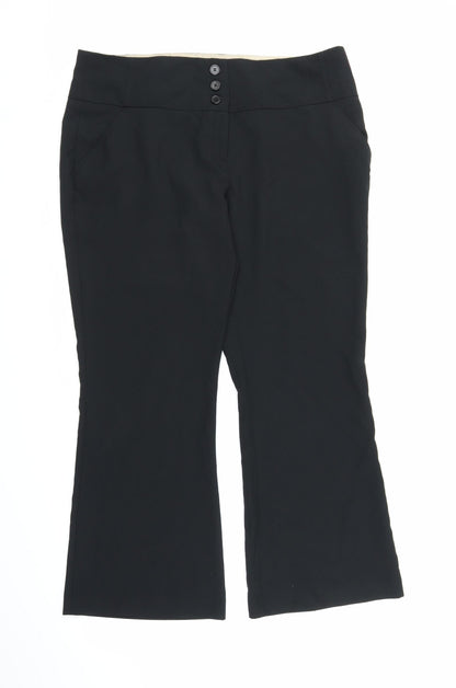 Womens UK Size 16 Dorothy Perkins Regular Fit  Black Trousers