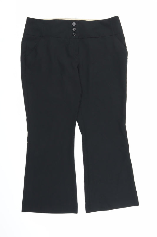 Womens UK Size 16 Dorothy Perkins Regular Fit  Black Trousers
