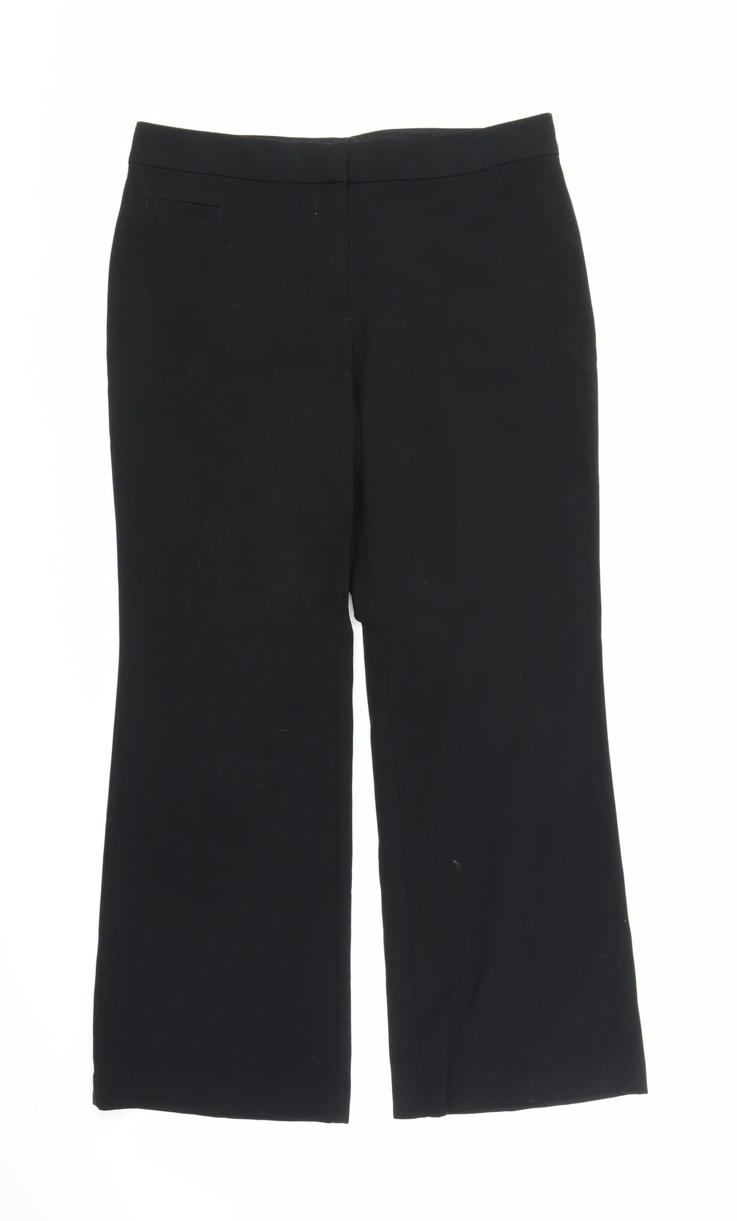 M&S Womens Black   Trousers  Size 12 L25 in