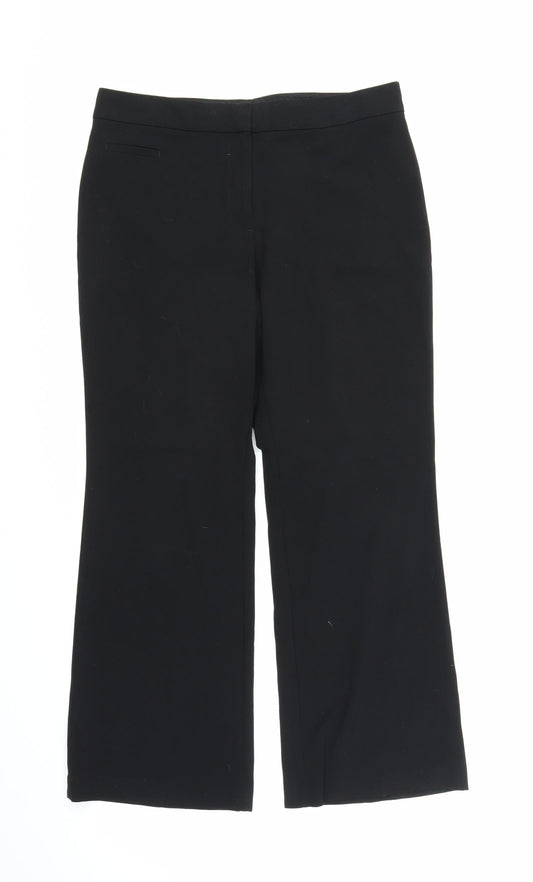 M&S Womens Black   Trousers  Size 12 L25 in