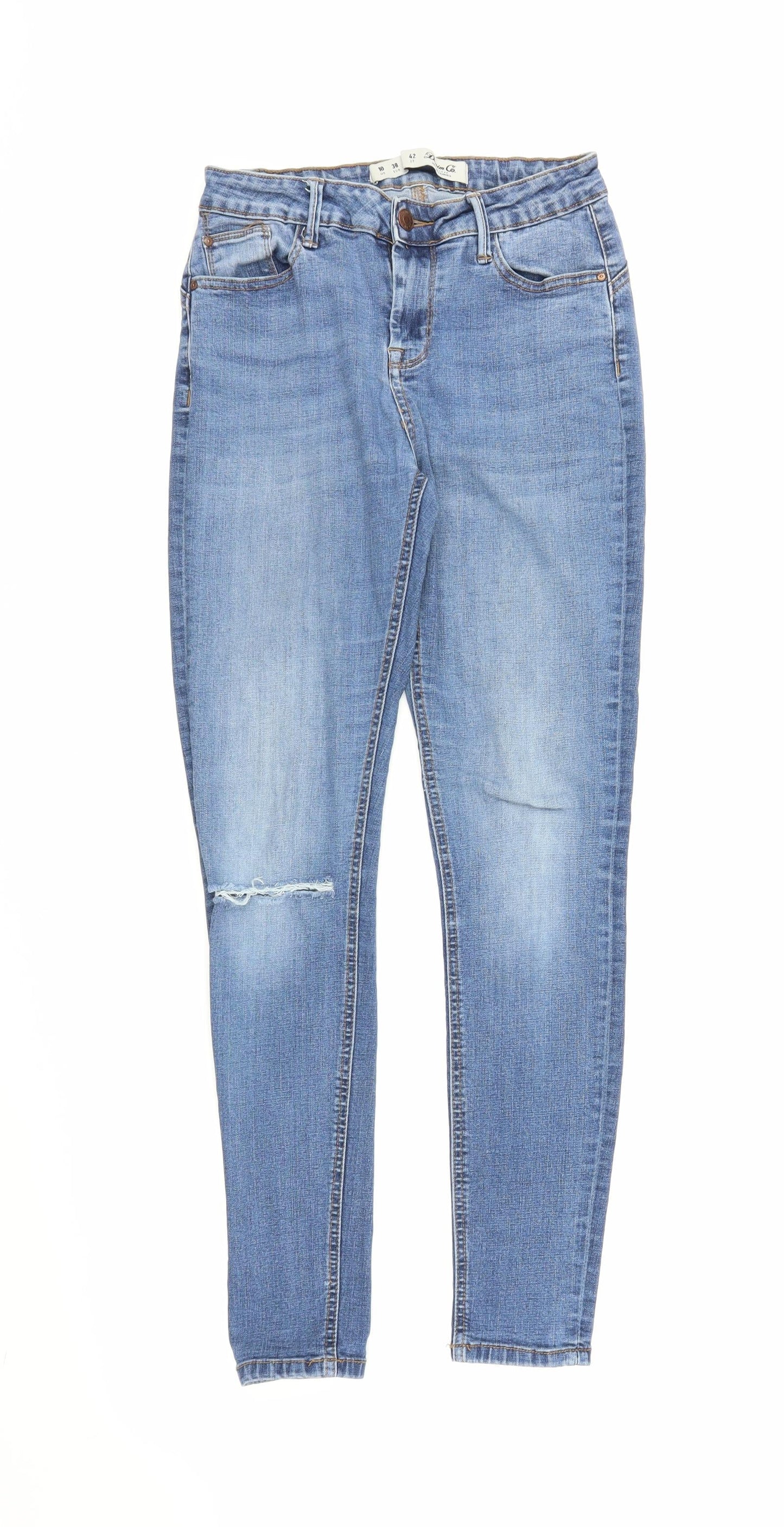 Denim Co Womens Blue  Denim Skinny Jeans Size 10 L27 in