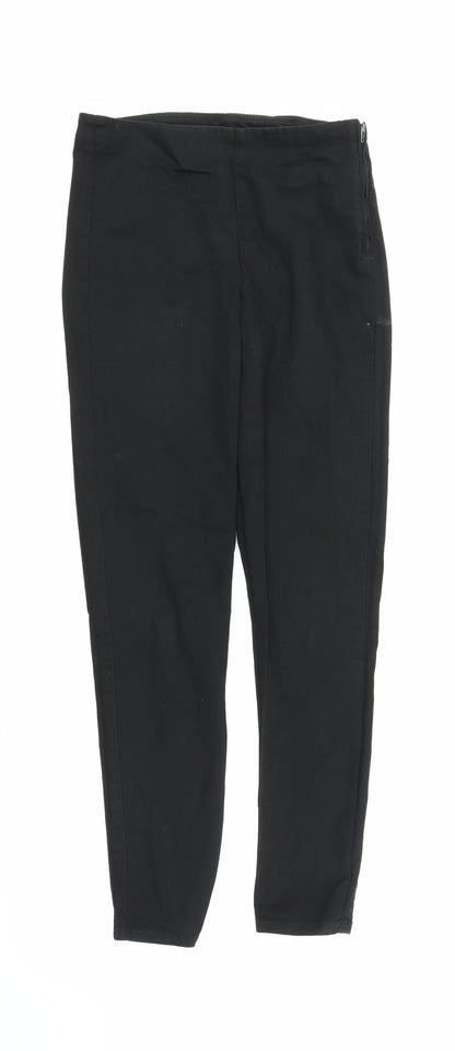 Womens UK Size 8 H&M Regular Fit Carrot Black Trousers
