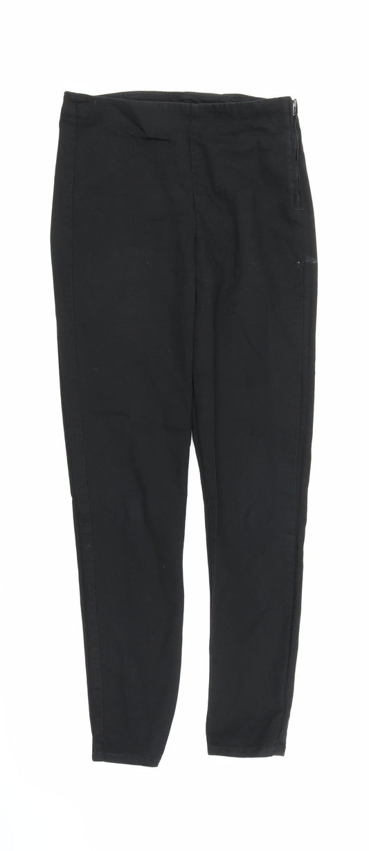Womens UK Size 8 H&M Regular Fit Carrot Black Trousers