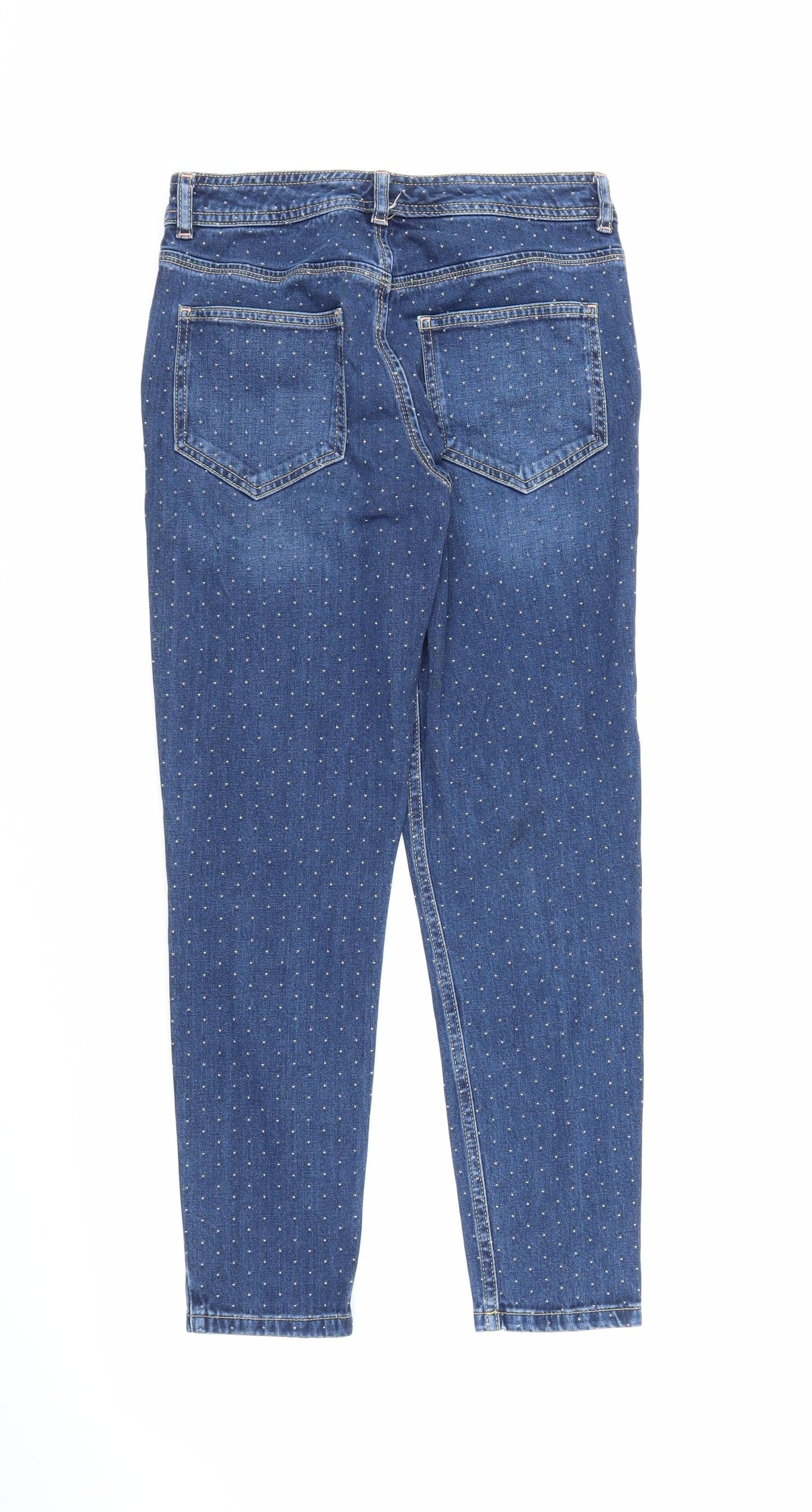 FC  Womens Blue  Denim Skinny Jeans Size 10 L25 in - Spotted