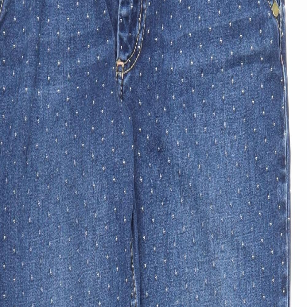FC  Womens Blue  Denim Skinny Jeans Size 10 L25 in - Spotted