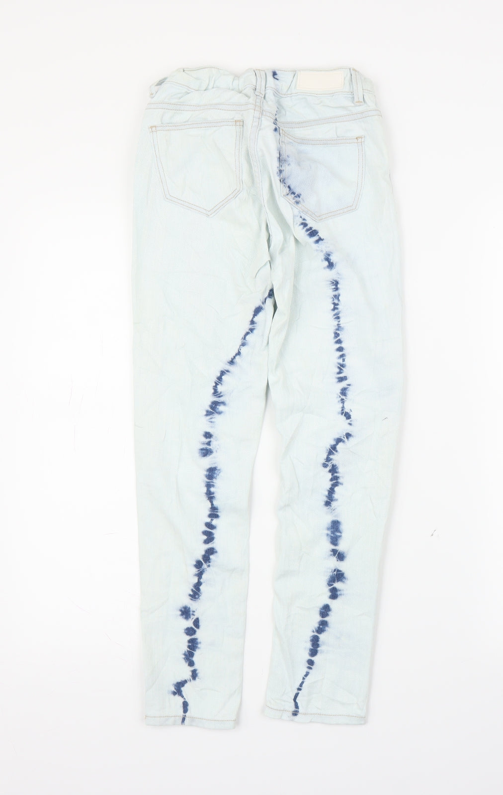 Cubus Girls Blue Tie Dye Denim Skinny Jeans Size 9-10 Years