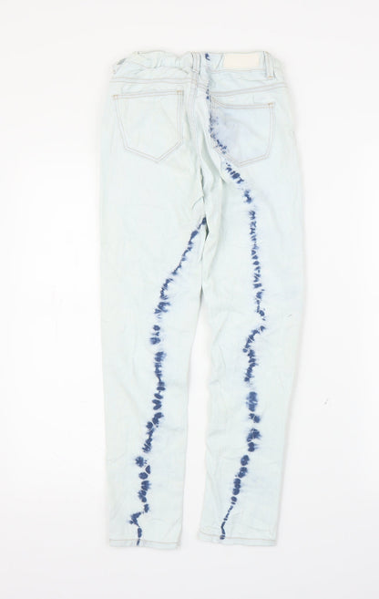 Cubus Girls Blue Tie Dye Denim Skinny Jeans Size 9-10 Years