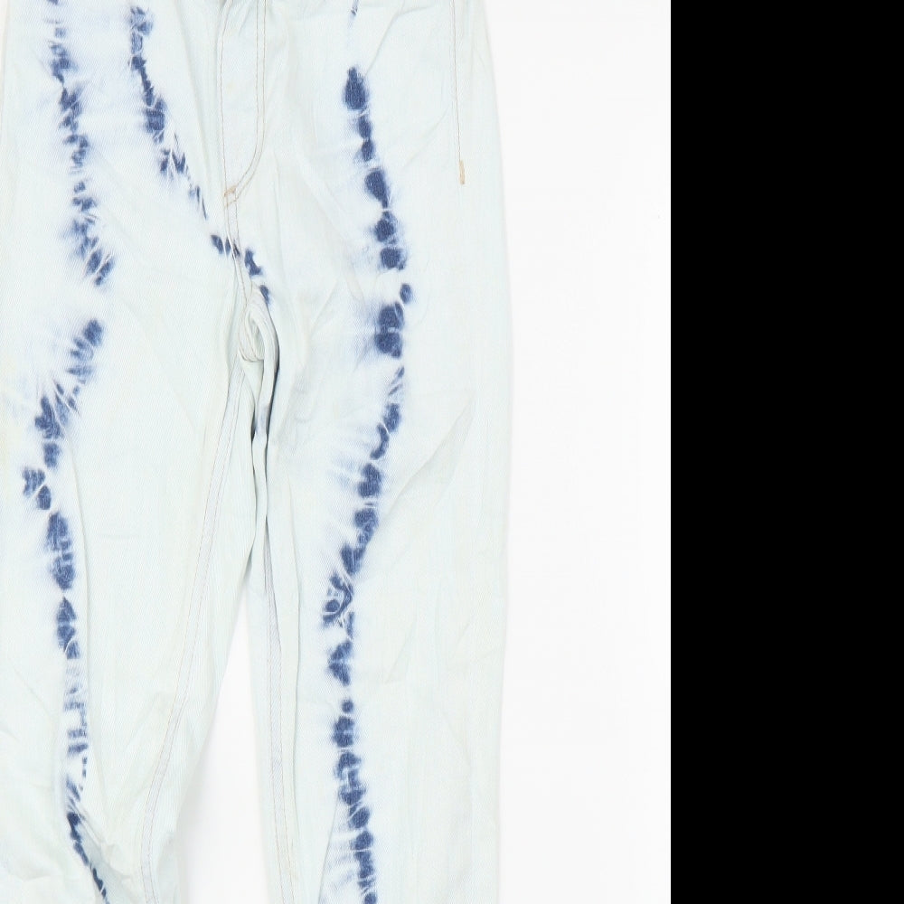 Cubus Girls Blue Tie Dye Denim Skinny Jeans Size 9-10 Years