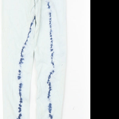Cubus Girls Blue Tie Dye Denim Skinny Jeans Size 9-10 Years