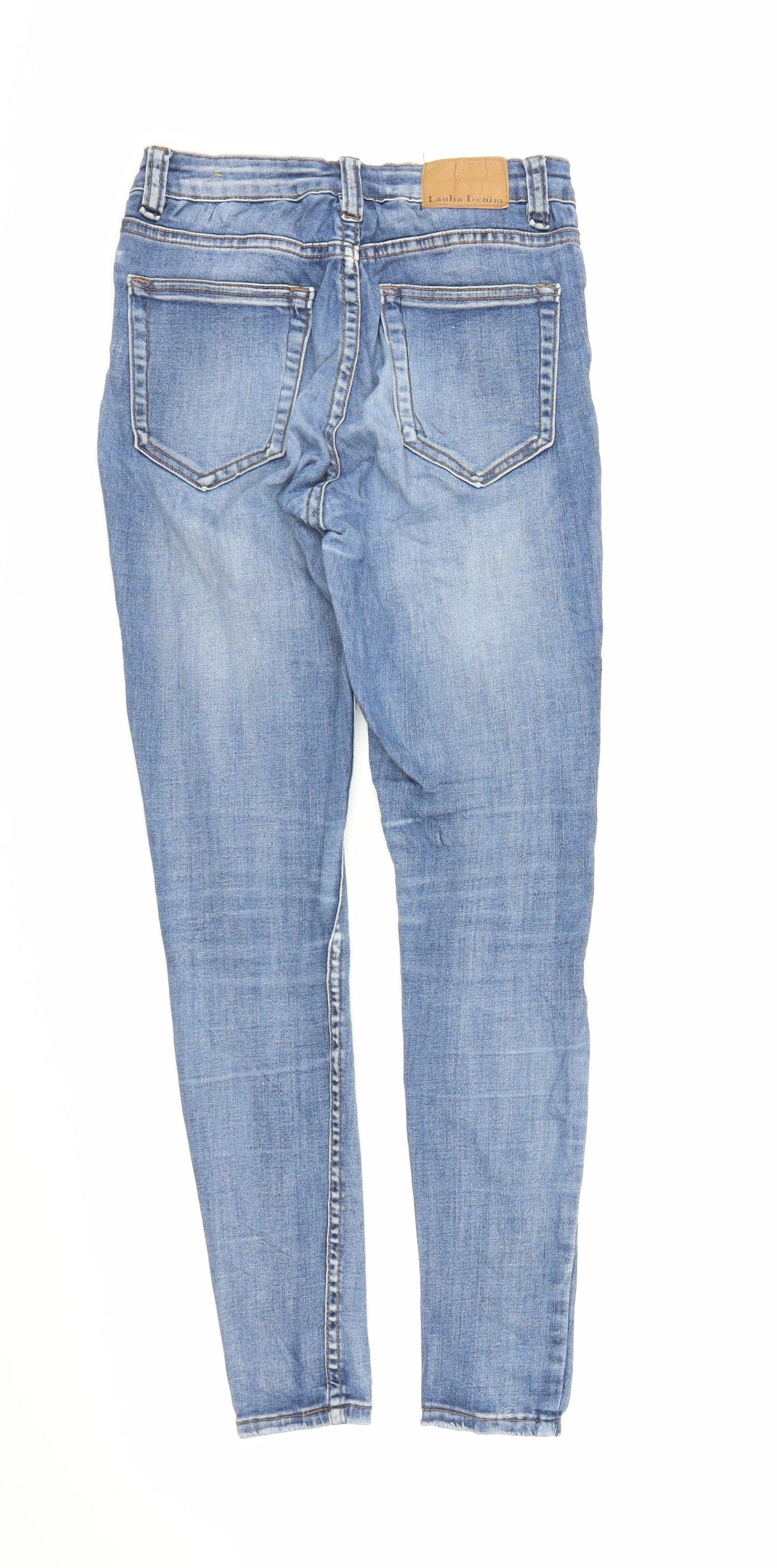 Womens UK Size 8 Laulia Regular Fit Skinny Blue Jeans