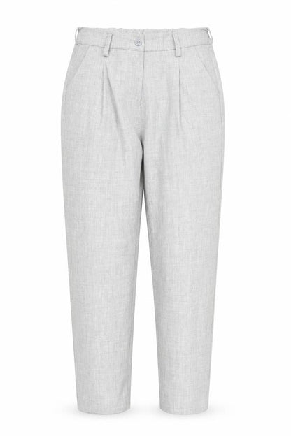 Womens UK Size M Preworn Regular Fit Carrot Grey Trousers